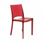 B-SIDE καρέκλα polycarbonate διαφ. ΚΟΚΚΙΝΟ, 48x50x82